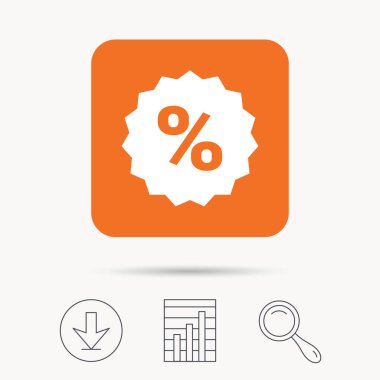 Simge indirim. Satış teklifi yıldız işareti.