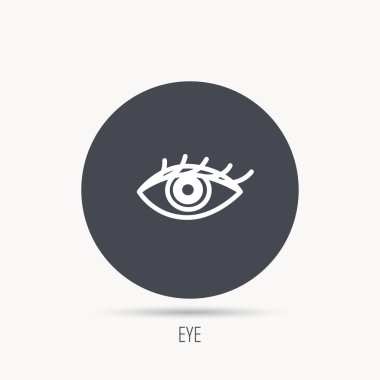 Göz simgesini. İnsan vizyon işareti.