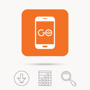 Smartphone oyun simgesi. Sembol gitmek.