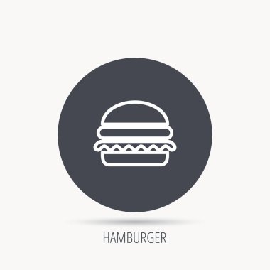 Hamburger simgesi. Fast food işareti.