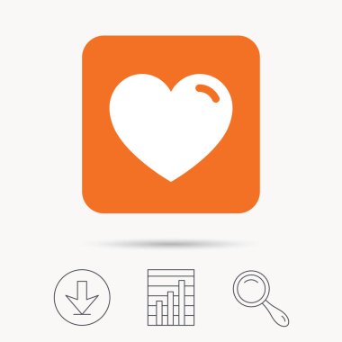 Kalp simgesi. Romantik aşk işareti.