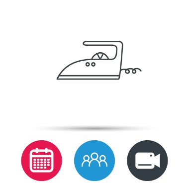 Demir simgesi. Ev işi işareti Ütü.