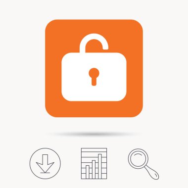 Kilit simgesi. Gizlilik soyunma işareti.