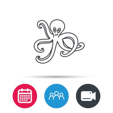 Ahtapot simgesi. Okyanus devilfish işareti.