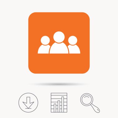 İnsanlar simgesi. Grup insanlar işareti.