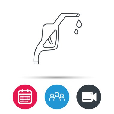 Benzin pompa meme simgesi. Benzin istasyonu işareti.