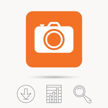 Kamera simgesi. Profesyonel photocamera işareti.