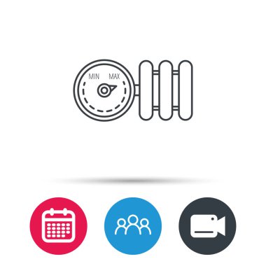 Radyatör regülatör simgesi olan. Isıtıcı işareti.