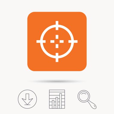 Hedef simgesi. Crosshair amaç işareti.