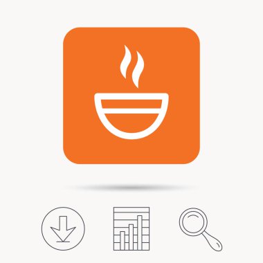 Çay Kupası simgesi. Sıcak kahve içecek işareti.