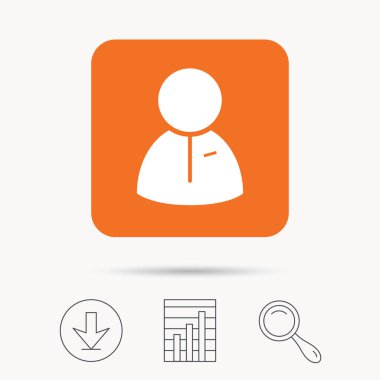 Kullanıcı simgesi. İnsan kişi işareti.