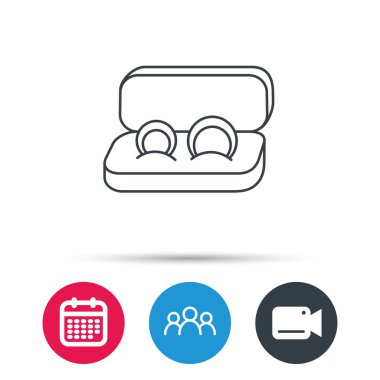 Alyans simgesi. Takı işareti.