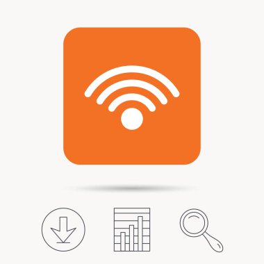 WiFi simgesi. Kablosuz Internet işareti.