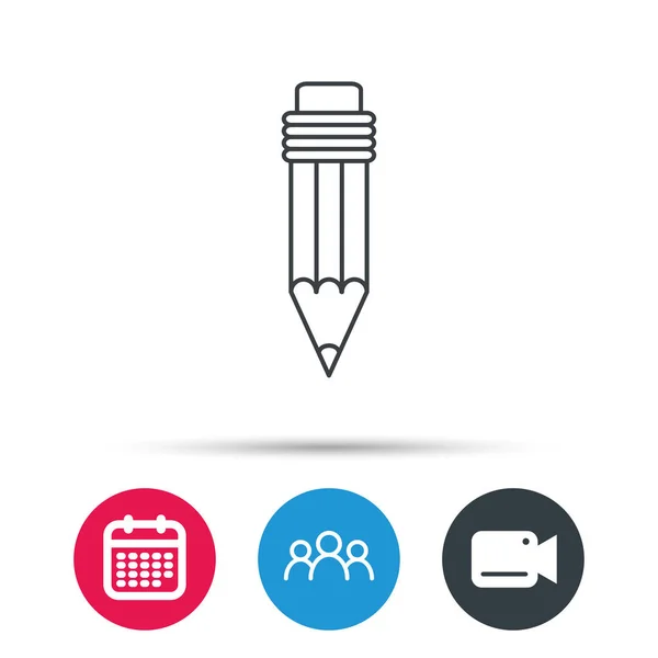 Potloodpictogram. Tekening hulpprogramma teken. — Stockvector