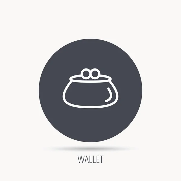 Icono de billetera vintage. Dinero efectivo bolsa signo . — Vector de stock