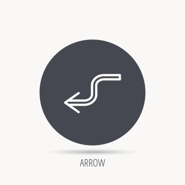 Ok arka simgesi. Önceki işaret.