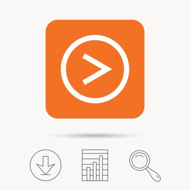 Ok simgesi. Sonraki gezinme işaret.