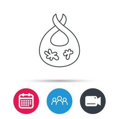 Kirli noktalar simgesiyle bib. İşareti bebek elbise.