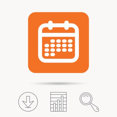 Takvim simgesini. Olaylar uyarı mektubu işareti.