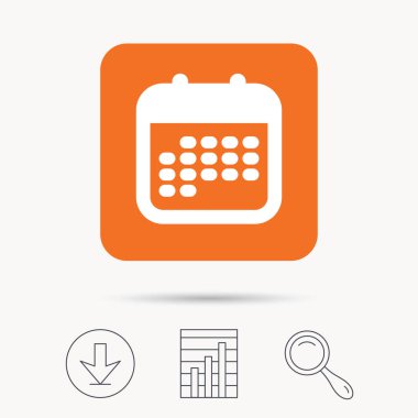 Takvim simgesini. Olaylar uyarı mektubu işareti.