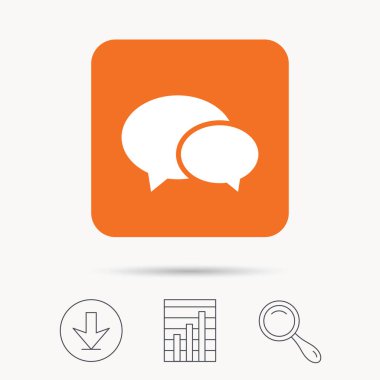 Sohbet simgesi. Konuşma balonu işareti.