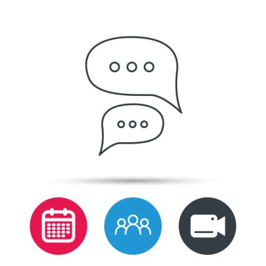 Sohbet simgesi. Yorum mesaj işareti.