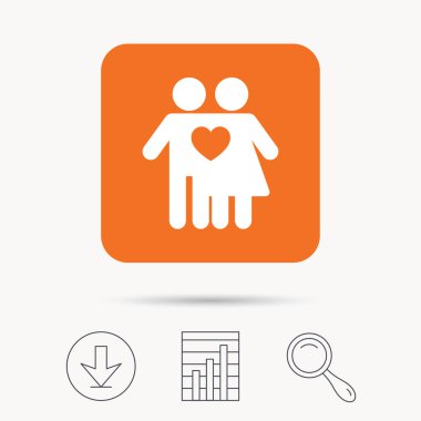 Çift simgesi tr. Geleneksel genç aile işareti.