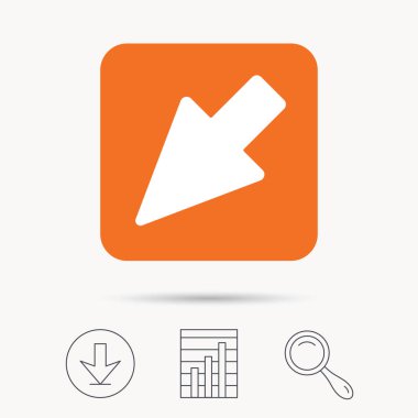 İmleç simgesi. Bilgisayar konumu işaret işareti.