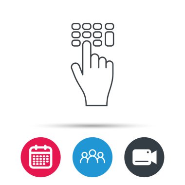 PIN kodu simgesini girin. İşaretçi işaret'i tıklatın.