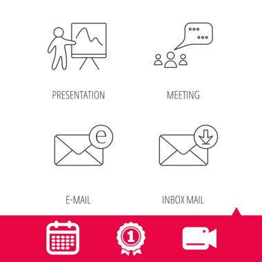 Posta, sunum ve sohbet kabarcıklar Toplantı.