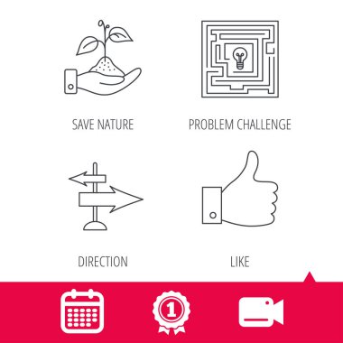 Doğa, başparmak ve yönünü simgeler tasarruf.