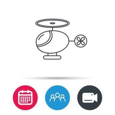 Helikopter simgesi. Kentsel hava taşıma işareti.