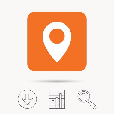 Konumu simgesi. İşaretçi işaret göster.