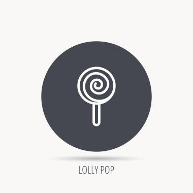 Lolipop simgesi. Lolly pop şeker işareti.