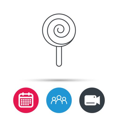 Lolipop simgesi. Lolly pop şeker işareti.