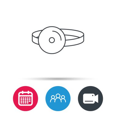 Tıbbi ayna simgesi. Orl tıp işareti.