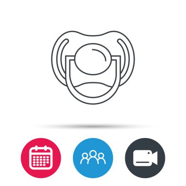 Emzik simgesi. Meme ucu veya dummy işareti.