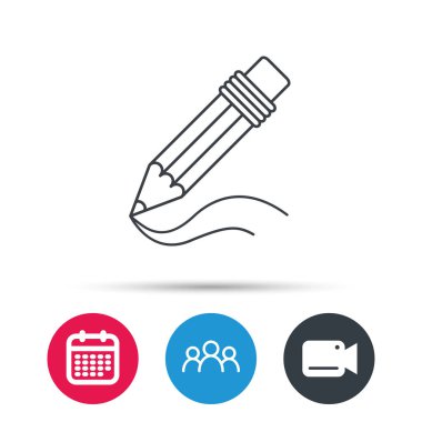 Kurşun kalem simgesini. Çizim aracı işareti.