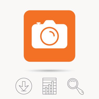 Kamera simgesi. Profesyonel photocamera işareti.