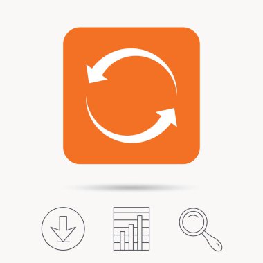 Update simgesi. Yenileme veya yineleme işareti.