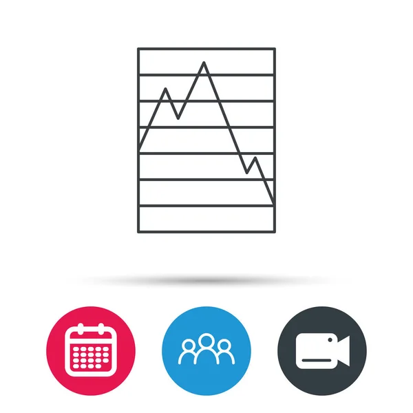 Diagrammsymbol. Diagramm-Zeichen. — Stockvektor