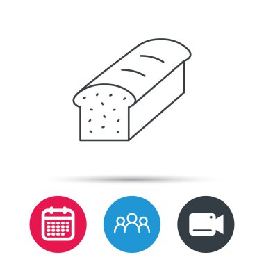 Tost simgesi. Dilimlenmiş ekmek işareti.