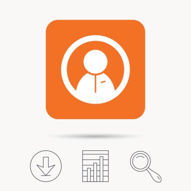 Kullanıcı simgesi. İnsan kişi işareti.