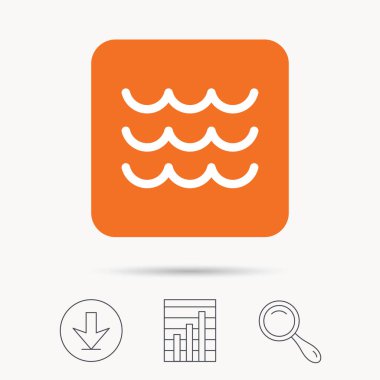 Dalga simgesi. Su akışı işareti.