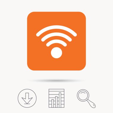 WiFi simgesi. Kablosuz Internet işareti.