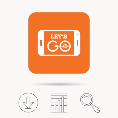 Smartphone oyun simgesi. Sembol gitmek.