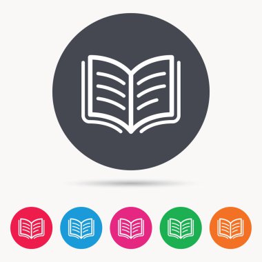 Kitap simgesi. Çalışma edebiyat işareti.