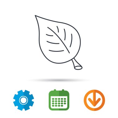 Yaprak simgesi. Doğal çevre işareti.