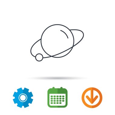 Gezegen simgesi. Dünya küre işareti.