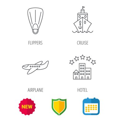 Cruise, palet ve uçak simgeler.